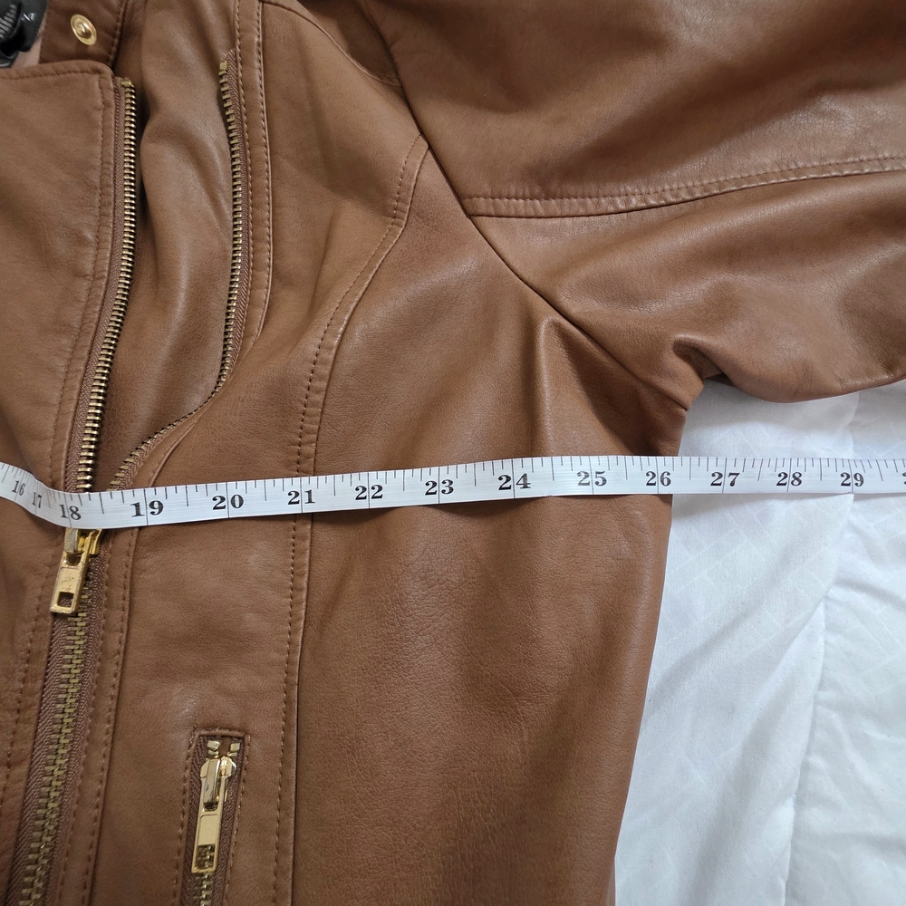 Lane Bryant Penny Brown Faux Leather Jacket Size 22/24 - Picture 11 of 15